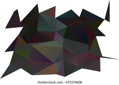 Dark Black vector polygonal pattern. Shining colored illustration in a brand-new style. A new texture for your design.