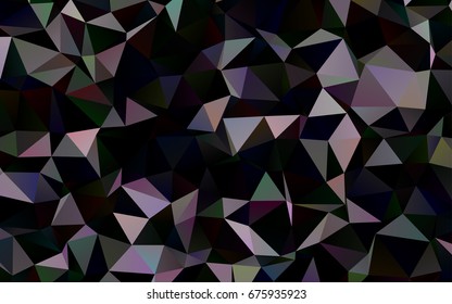 Dark Black vector polygonal pattern. Creative geometric illustration in Origami style with gradient. The textured pattern can be used for background.