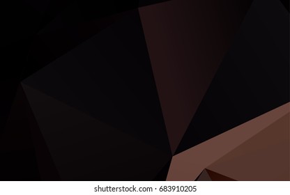 Dark Black vector polygonal pattern. Creative geometric illustration in Origami style with gradient. The textured pattern can be used for background.
