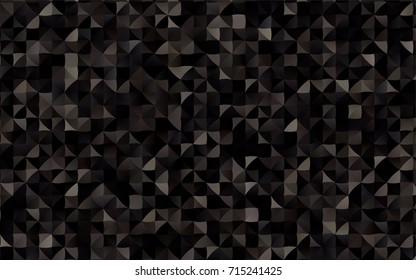Dark Black vector polygonal pattern. Modern geometrical abstract illustration with gradient. The best triangular design for your business.