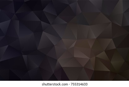 Dark Black vector polygonal pattern. An elegant bright illustration with gradient. A new texture for your design.