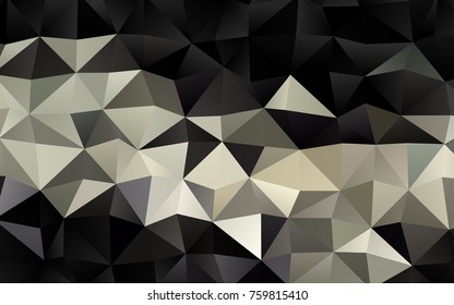 Dark Black vector polygonal pattern. Modern geometrical abstract illustration with gradient. The completely new template can be used for your brand book.