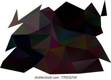 Dark Black vector polygonal pattern. Colorful illustration in abstract style with gradient. A new texture for your design.