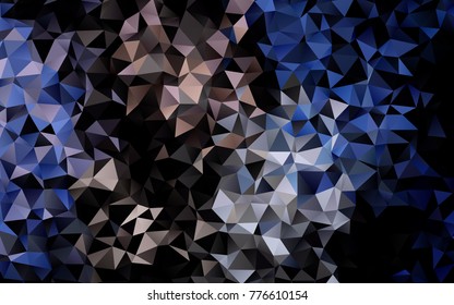 Dark Black vector polygonal pattern. Modern geometrical abstract illustration with gradient. A completely new template for your business design.