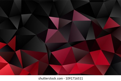 Dark Black vector polygonal template. Shining illustration, which consist of triangles. A completely new template for your business design.