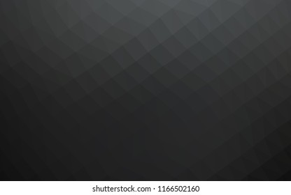 Dark Black vector polygonal template. A vague abstract illustration with gradient. The elegant pattern can be used as part of a brand book.