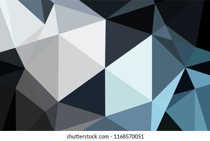 Dark Black vector polygonal template. Modern geometrical abstract illustration with gradient. The completely new template can be used for your brand book.