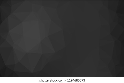 Dark Black vector polygonal template. Creative illustration in halftone style with gradient. The completely new template can be used for your brand book.