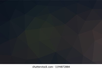 Dark Black vector polygonal template. Shining colored illustration in a Brand new style. The polygonal design can be used for your web site.