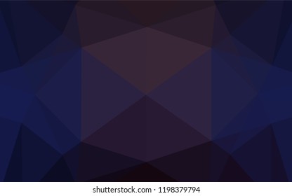 Dark Black vector polygonal template. A completely new color illustration in a vague style. The textured pattern can be used for background.