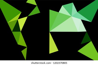 Dark Black vector polygonal template. Shining colored illustration in a Brand new style. The completely new template can be used for your brand book.