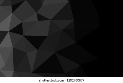 Dark Black vector polygonal template. An elegant bright illustration with gradient. The completely new template can be used for your brand book.