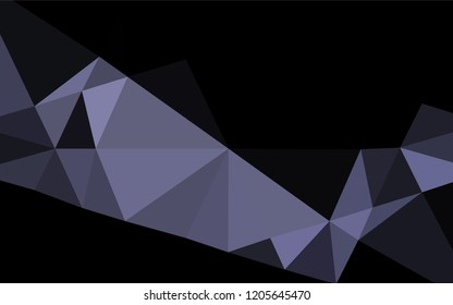 Dark Black vector polygonal template. A vague abstract illustration with gradient. The elegant pattern can be used as part of a brand book.