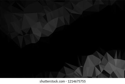 Dark Black vector polygonal template. Shining colored illustration in a Brand new style. The elegant pattern can be used as part of a brand book.