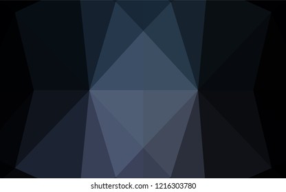 Dark Black vector polygonal template. Shining colored illustration in a Brand new style. The textured pattern can be used for background.