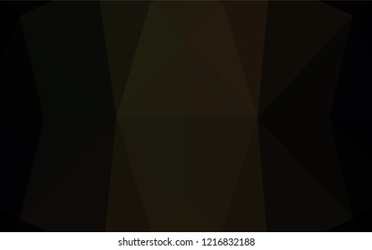 Dark Black vector polygonal template. Modern geometrical abstract illustration with gradient. The best triangular design for your business.
