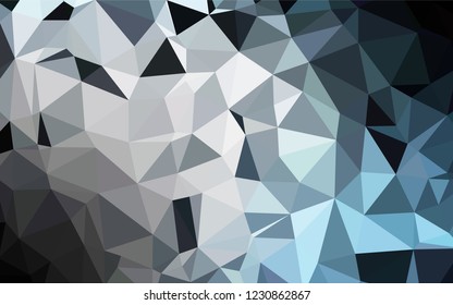 Dark Black vector polygonal template. An elegant bright illustration with gradient. A completely new design for your business.