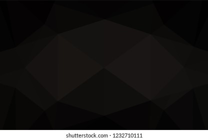 Dark Black vector polygonal template. Colorful abstract illustration with gradient. The completely new template can be used for your brand book.