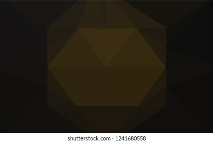 Dark Black vector polygonal template. Geometric illustration in Origami style with gradient.  Brand new style for your business design.