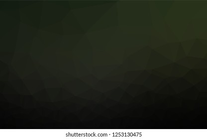 Dark Black vector polygonal template. Geometric illustration in Origami style with gradient.  Triangular pattern for your business design.