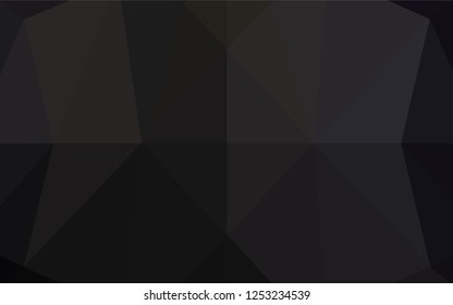 Dark Black vector polygonal template. A vague abstract illustration with gradient. Brand new design for your business.