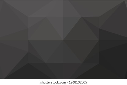 Dark Black vector polygonal template. A vague abstract illustration with gradient. The elegant pattern can be used as part of a brand book.