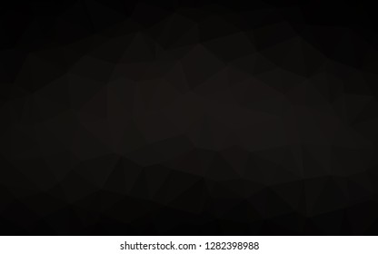 Dark Black vector polygonal template. Colorful abstract illustration with gradient. Brand new design for your business.
