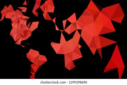 Dark Black vector polygonal template. A sample with polygonal shapes. Template for a cell phone background.