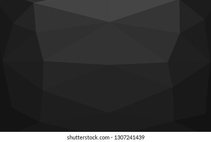 Dark Black vector polygonal template. A completely new color illustration in a vague style. Brand new design for your business.