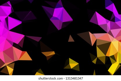 Dark Black vector polygonal template. Brand new colorful illustration in with gradient. Completely new template for your business design.