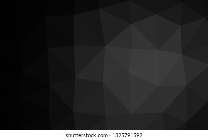 Dark Black vector polygonal template. Creative illustration in halftone style with gradient. Completely new template for your business design.