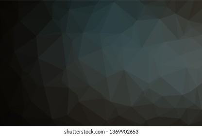 Dark Black vector polygonal template. Glitter abstract illustration with an elegant design. The textured pattern can be used for background.