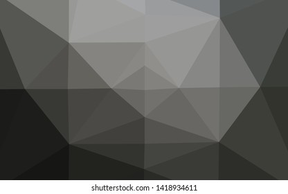 Dark Black vector polygonal template. A completely new color illustration in a vague style. Polygonal design for your web site.