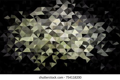 Dark Black vector polygonal template. A completely new color illustration in a vague style. A completely new design for your business.