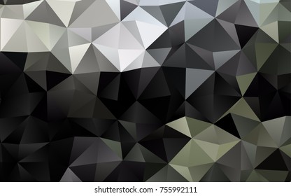 Dark Black vector polygonal template. Creative illustration in halftone style with gradient. The completely new template can be used for your brand book.