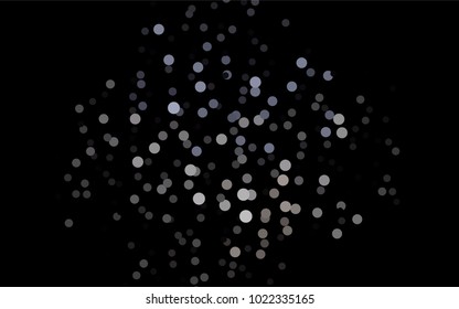Dark Black vector red banner with set of circles, dots. Donuts Background. Creative Design Template. Technological halftone illustration.