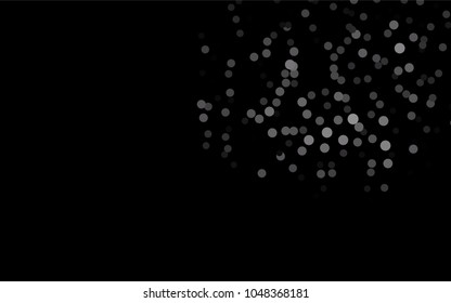 Dark Black vector red banner with set of circles, dots. Donuts Background. Creative Design Template. Technological halftone illustration.