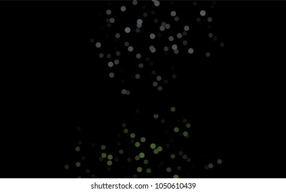 Dark Black vector red banner with set of circles, dots. Donuts Background. Creative Design Template. Technological halftone illustration.