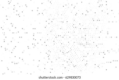 Dark Black vector red banner with set of circles, dots. Donuts Background. Creative Design Template. Technological halftone illustration.