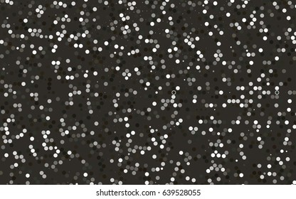 Dark Black vector red banner with set of circles, dots. Donuts Background. Creative Design Template. Technological halftone illustration.