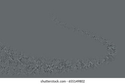Dark Black vector red banner with set of circles, dots. Donuts Background. Creative Design Template. Technological halftone illustration.
