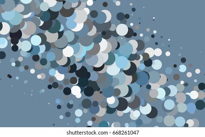 Dark Black vector red banner with set of circles, dots. Donuts Background. Creative Design Template. Technological halftone illustration.