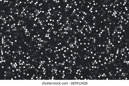 Dark Black vector red banner with set of circles, dots. Donuts Background. Creative Design Template. Technological halftone illustration.