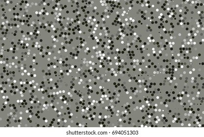 Dark Black vector red banner with set of circles, dots. Donuts Background. Creative Design Template. Technological halftone illustration.