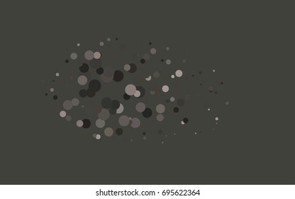 Dark Black vector red banner with set of circles, dots. Donuts Background. Creative Design Template. Technological halftone illustration.