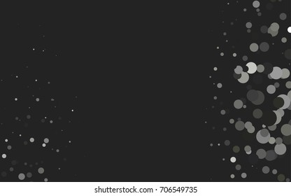 Dark Black vector red banner with set of circles, dots. Donuts Background. Creative Design Template. Technological halftone illustration.