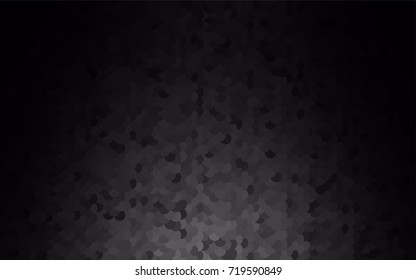 Dark Black vector red banner with set of circles, dots. Donuts Background. Creative Design Template. Technological halftone illustration.