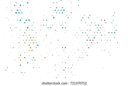 Dark Black vector red banner with set of circles, dots. Donuts Background. Creative Design Template. Technological halftone illustration.