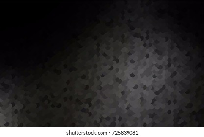Dark Black vector red banner with set of circles, dots. Donuts Background. Creative Design Template. Technological halftone illustration.