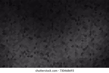 Dark Black vector red banner with set of circles, dots. Donuts Background. Creative Design Template. Technological halftone illustration.